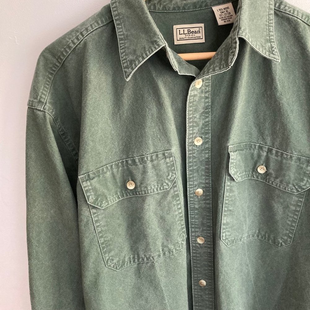 Vintage L.L. Bean canvas button-down shirt